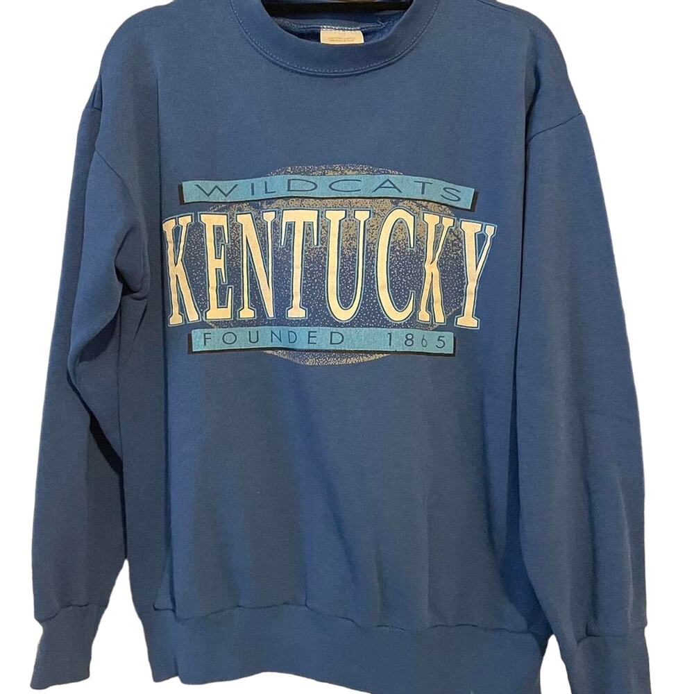 Vintage 80s University of Kentucky Wildcats Crewneck Adult Large